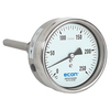 Pressure spring thermometer fig. 3531 stainless steel insert rear connection